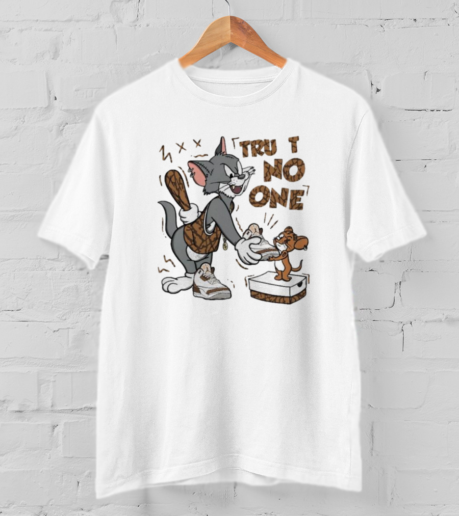 Jordan 3 Palomino Trust No One Tom And Jerry Sneakers T-Shirt