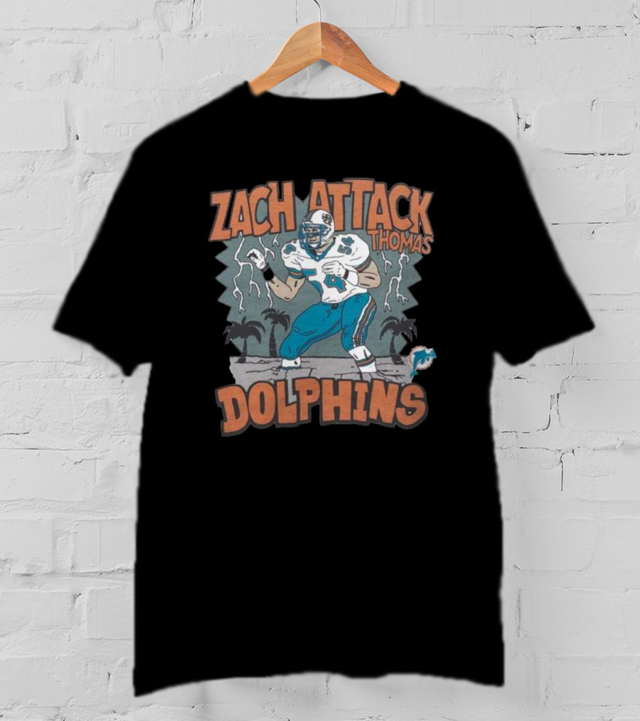 Zach Attack Thomas Dolphins Miami T-Shirt