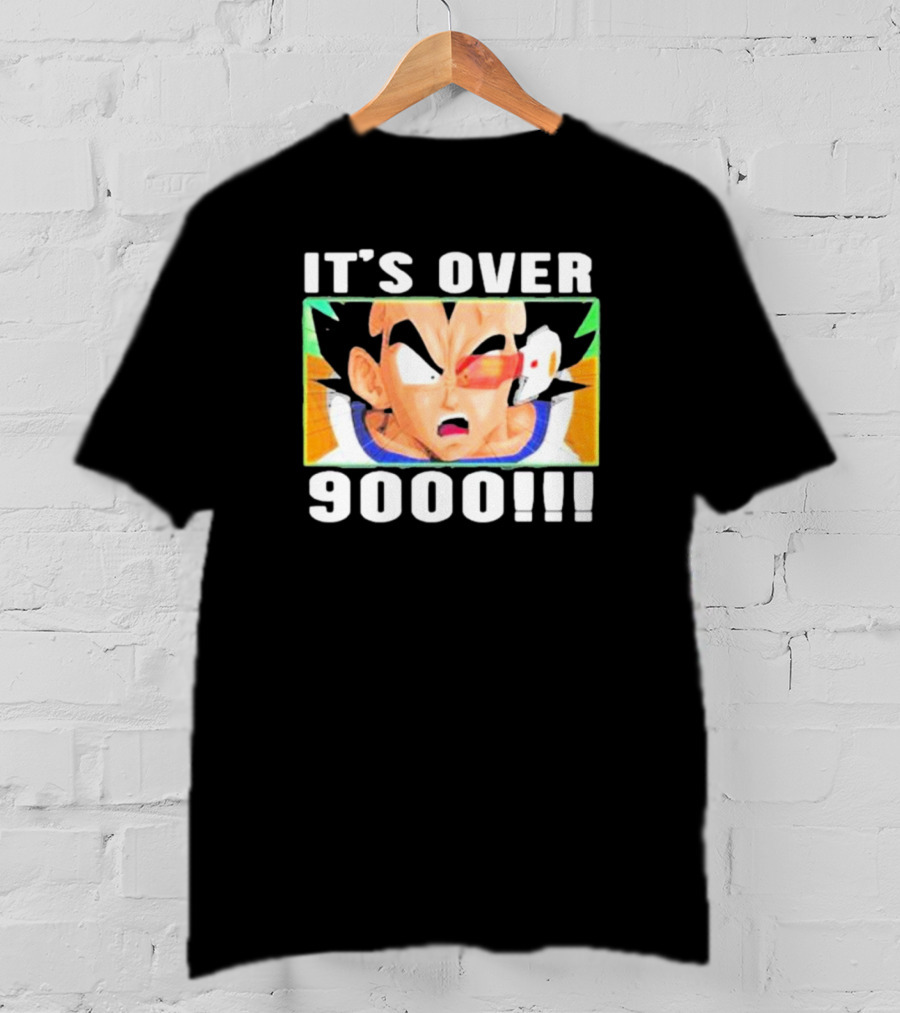 It's Over 9000 Vegeta Dragon Ball Z Power Level Iconic Scene T-Shirt