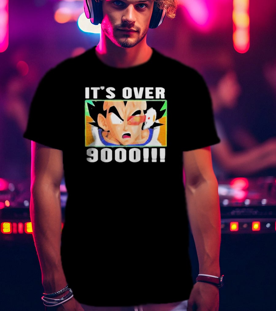 It's Over 9000 Vegeta Dragon Ball Z Power Level Iconic Scene T-Shirt