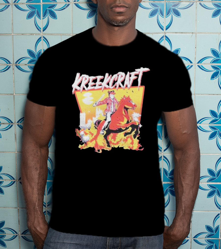KreekCraft Fiery Horseback Adventure T-Shirt