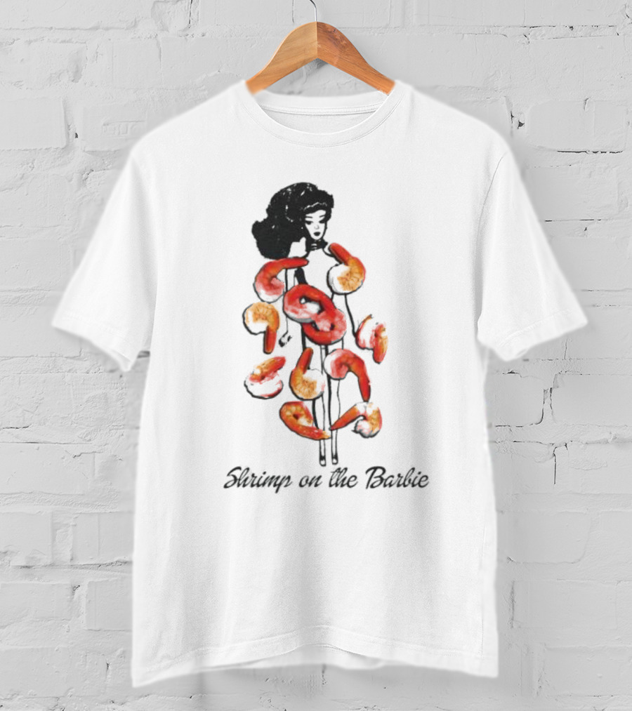 Barbie Silhouette Fashioned In Shrimp On The Barbie T-Shirt