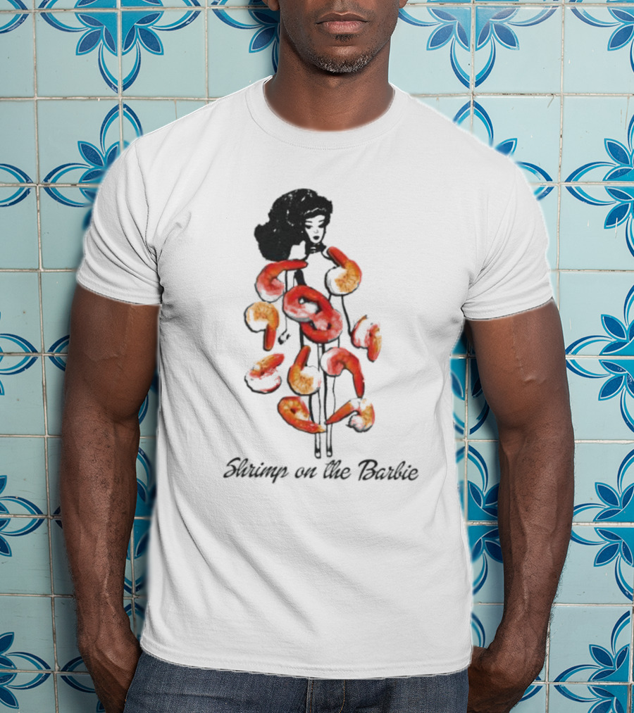 Barbie Silhouette Fashioned In Shrimp On The Barbie T-Shirt