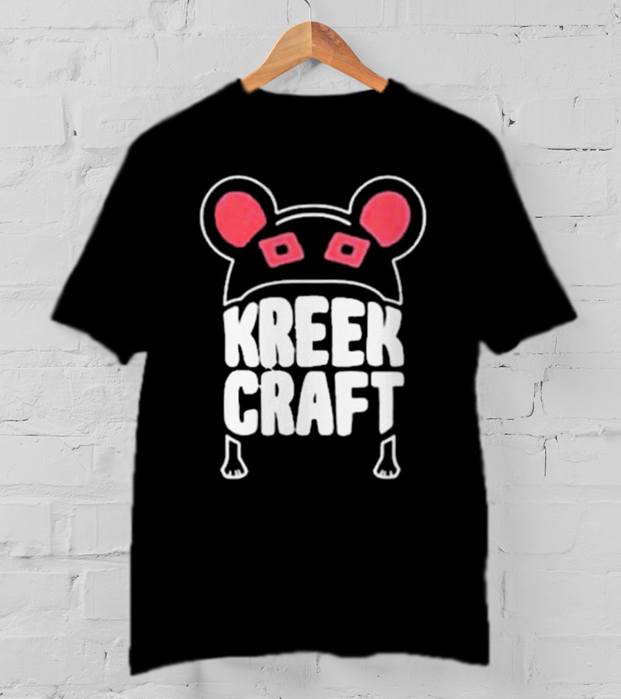 KreekCraft Bear Ears Red Eyes Branding T-Shirt