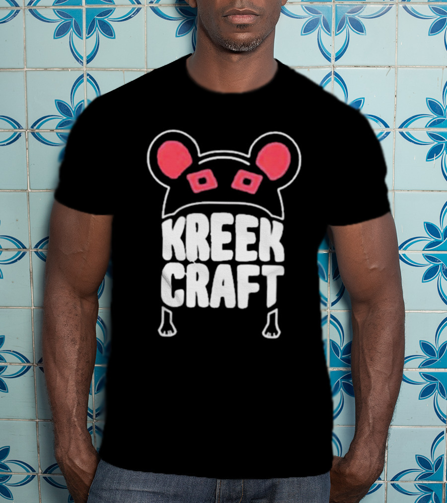 KreekCraft Bear Ears Red Eyes Branding T-Shirt