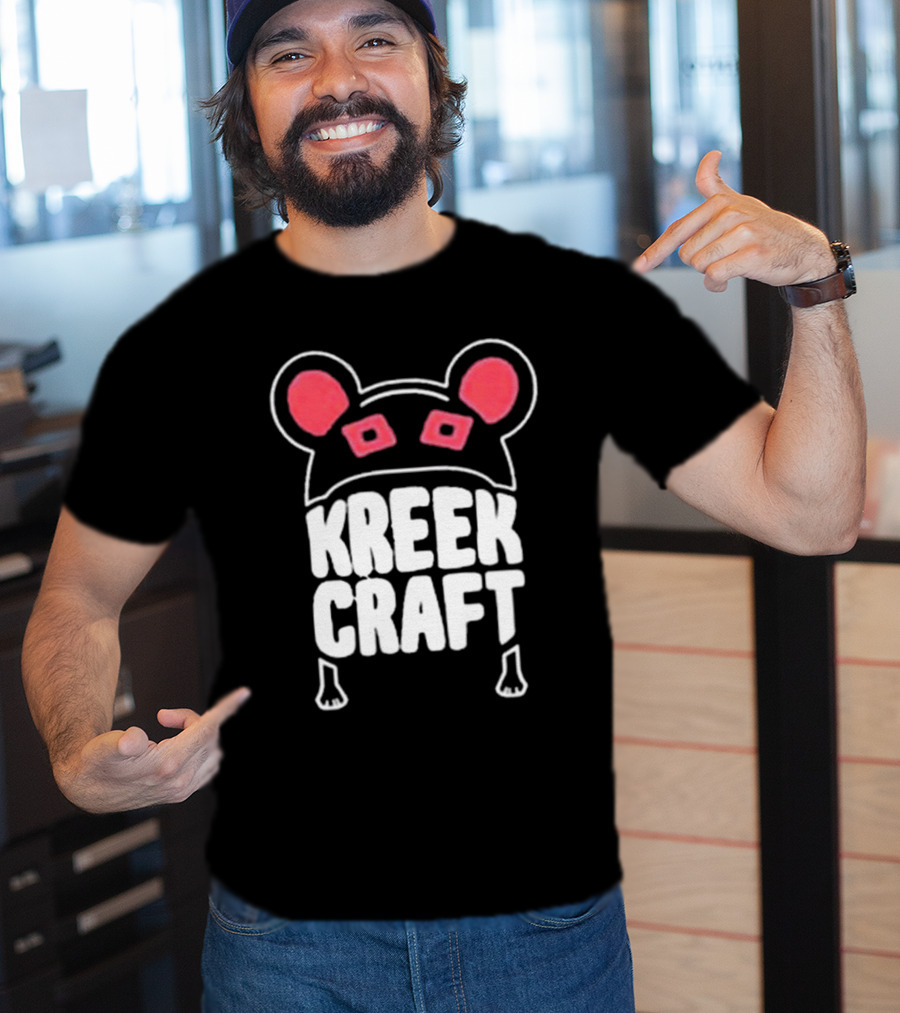 KreekCraft Bear Ears Red Eyes Branding T-Shirt
