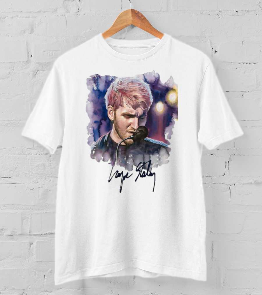Layne Staley Signature Artwork With Microphone And Lights T-Shirt