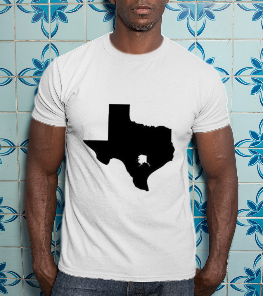 Many People Don’t Realize How Small Alaska Really Is When The Image Is Not To Scale Texas Silhouette Comparison T-Shirt