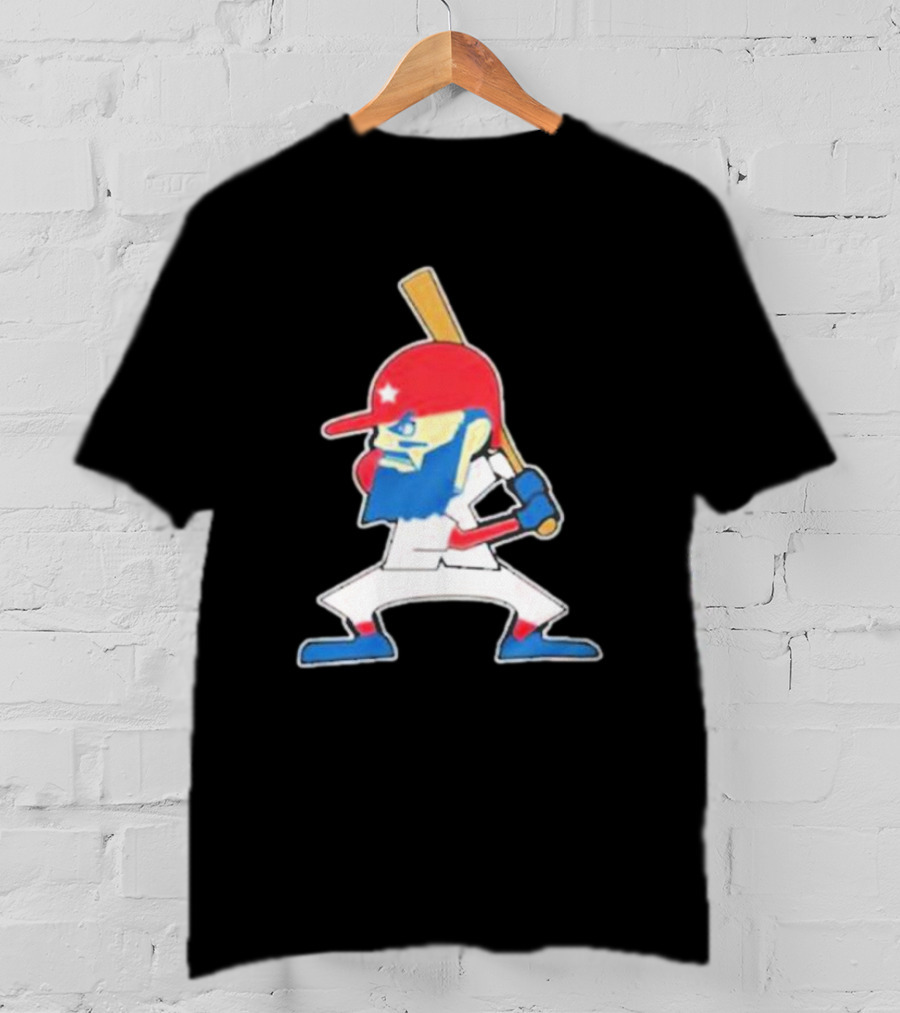 Fighting Phil Baseball Character Retro Cartoon T-Shirt