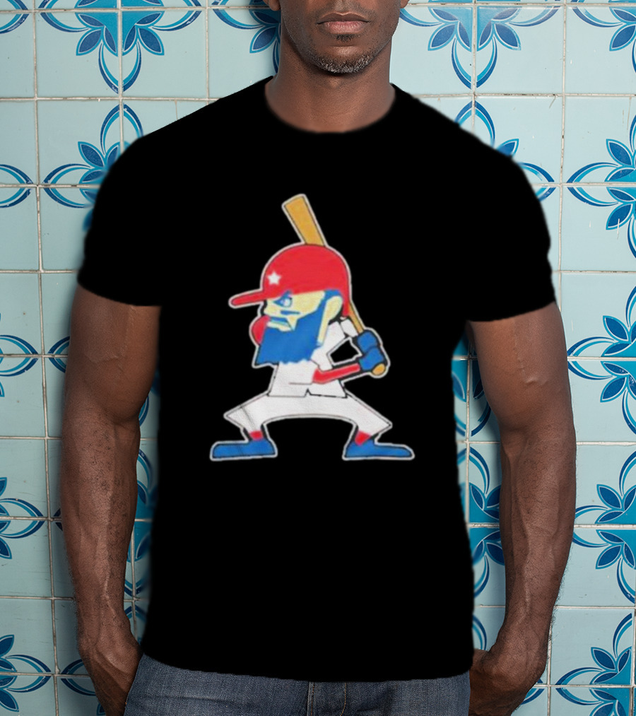 Fighting Phil Baseball Character Retro Cartoon T-Shirt