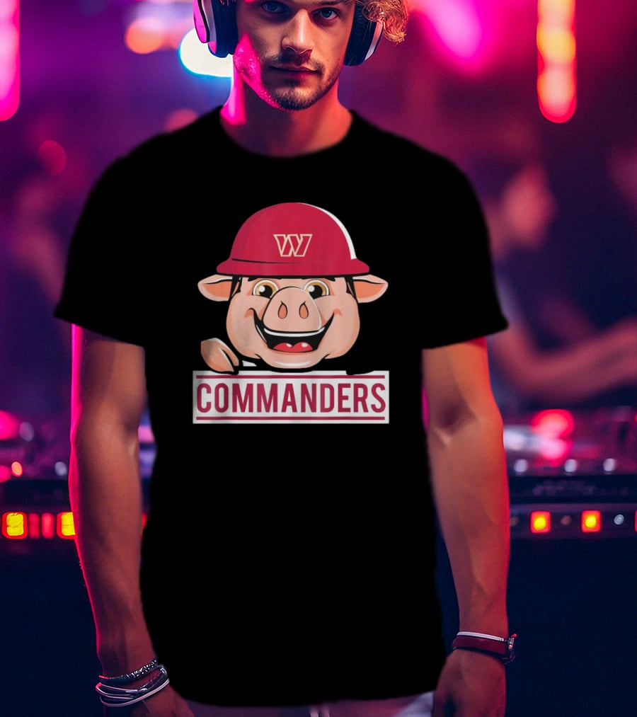 Major Tuddy Commanders NFL Team Mascot Football Fan T-Shirt