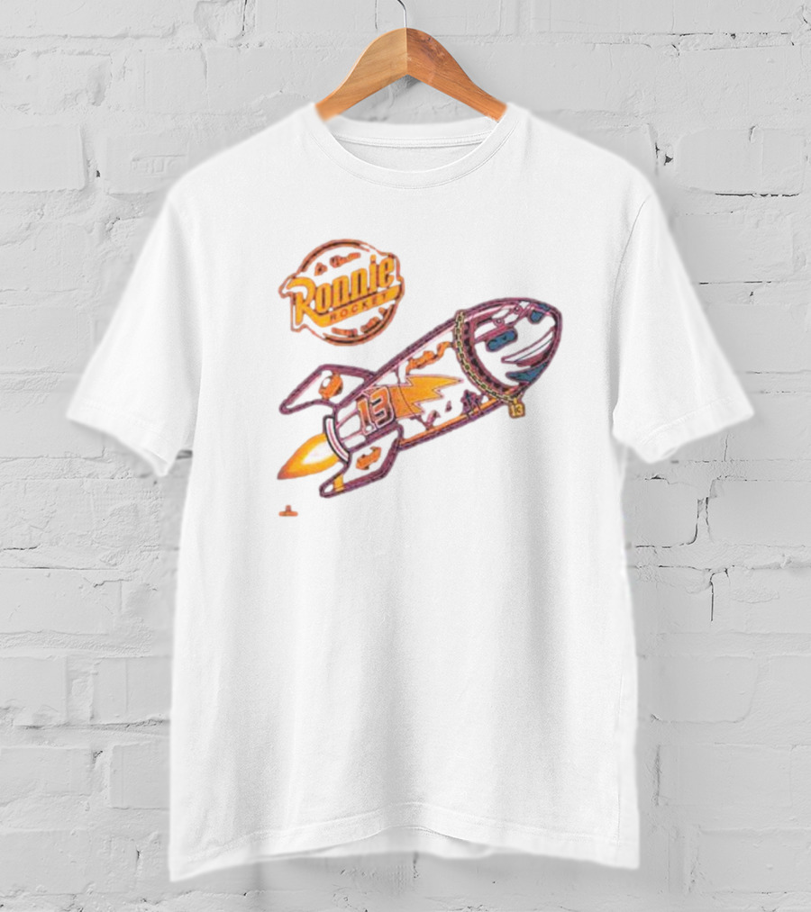 Ronnie Rocket Number 13 With Lightning Bolt And Planetary Icons T-Shirt