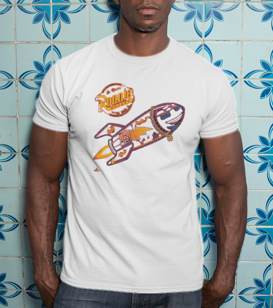 Ronnie Rocket Number 13 With Lightning Bolt And Planetary Icons T-Shirt