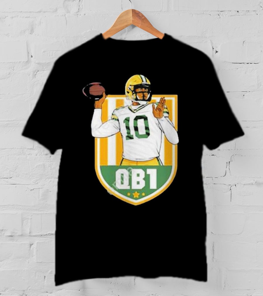 Cheeseheadtv QB1 Green And Gold Football Number 10 T-Shirt