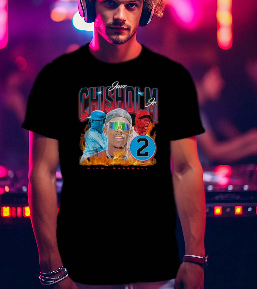 Jazz Chisholm Jr. Miami Baseball 90s Number 2 T-Shirt