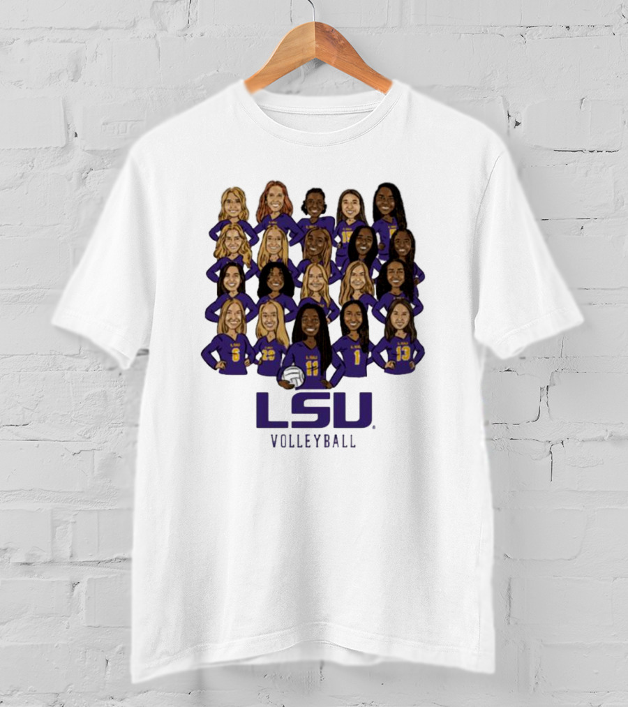 LSU Tigers Volleyball NIL Women's Team Players T-Shirt