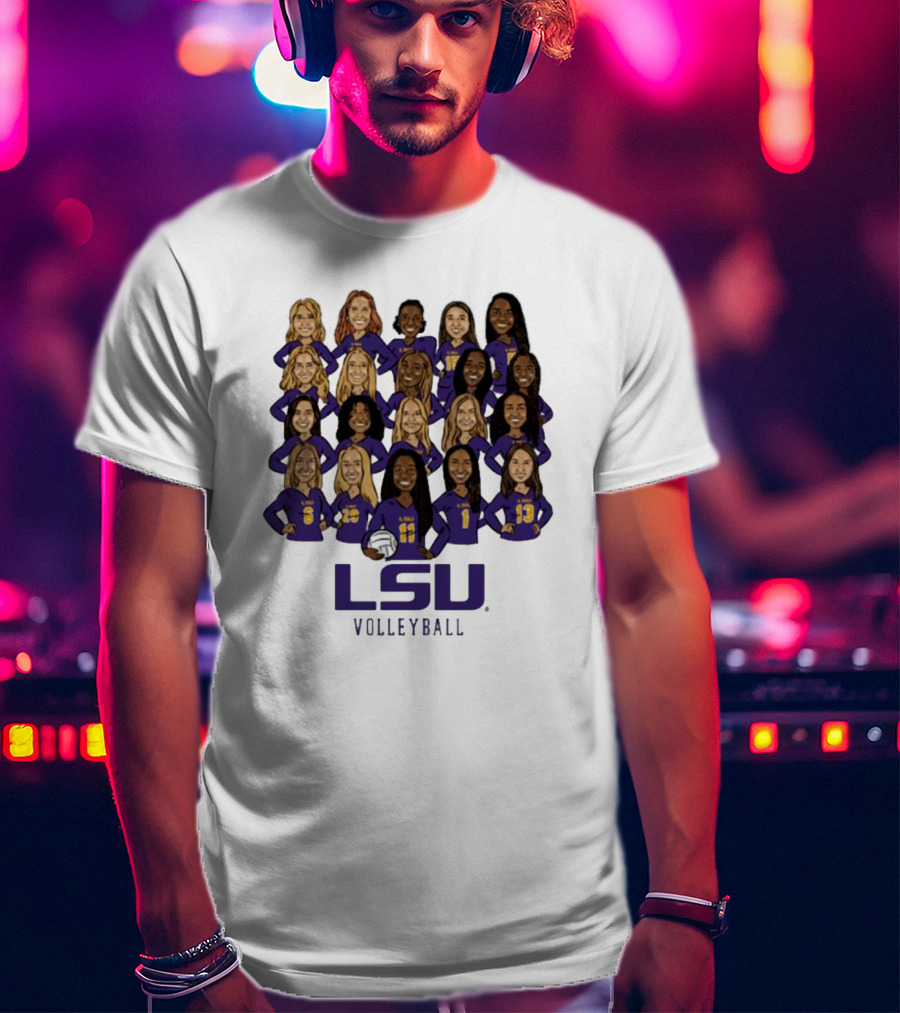 LSU Tigers Volleyball NIL Women's Team Players T-Shirt
