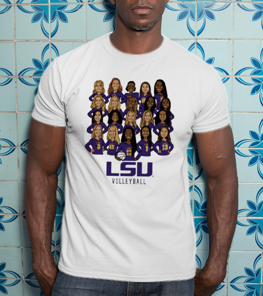 LSU Tigers Volleyball NIL Women's Team Players T-Shirt
