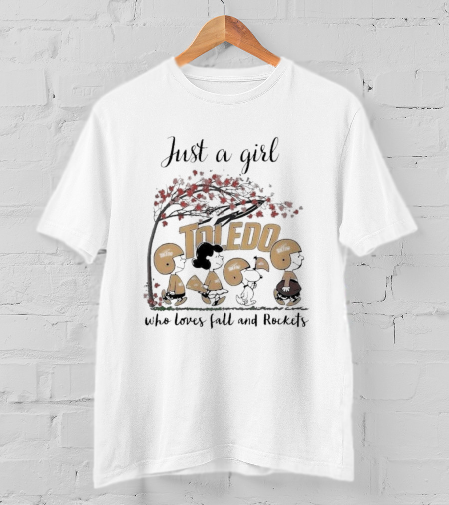 Just A Girl Who Loves Fall And Toledo Rockets T-Shirt