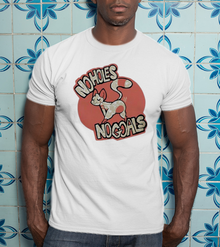 Sockfox No Holes No Goals Fox Graphic Red Circle T-Shirt