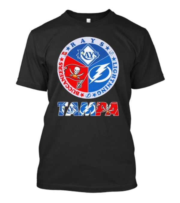 Tampa City Buccaneers Lightning Rays Team Sports T-Shirt