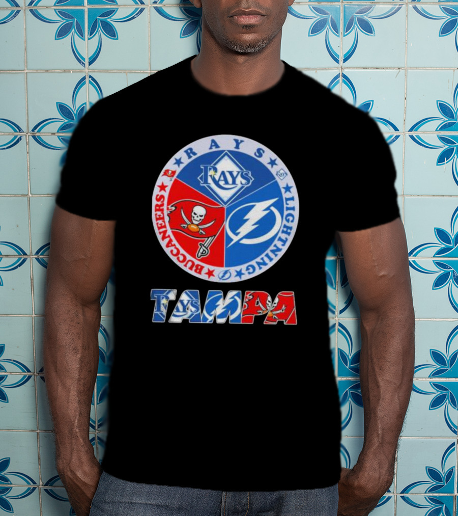 Tampa City Buccaneers Lightning Rays Team Sports T-Shirt