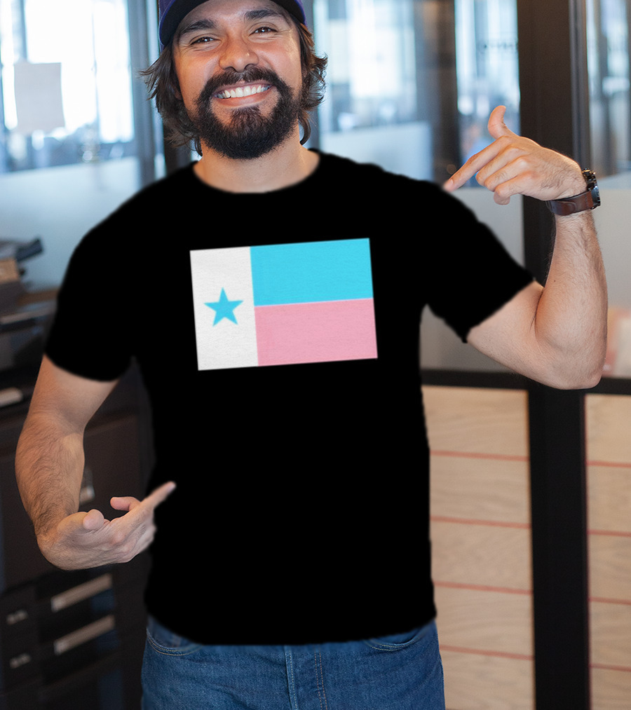 Flags Mashup Bot Texas Trans Pride Trans Texas Flag T-Shirt