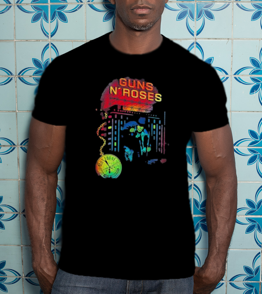 Guns N’ Roses Montreal Reflective Pocket Watch Buildings T-Shirt