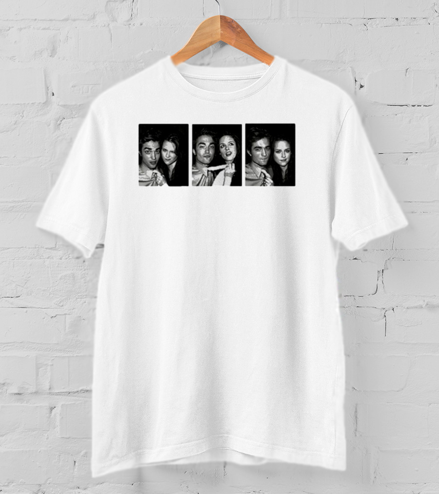 Robert Pattinson Kristen Stewart Photo Booth Strip T-Shirt