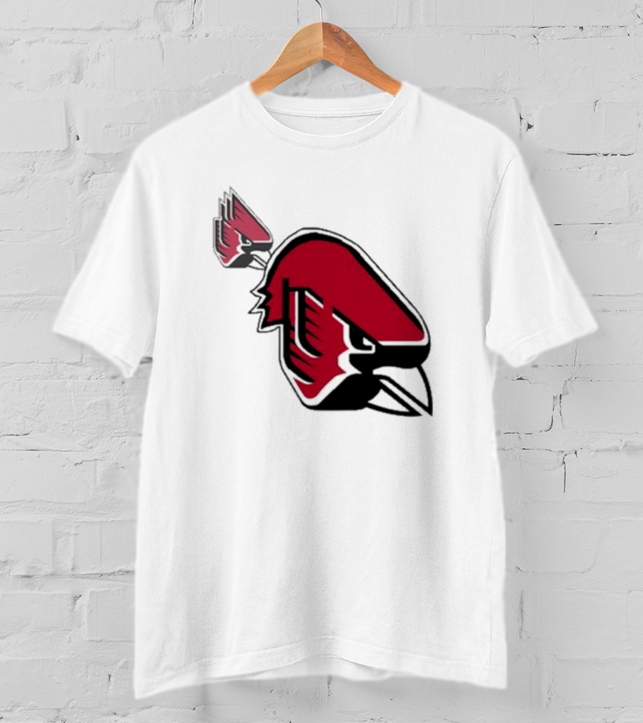 Ball State Cardinal With A Mustache Logo Concept T-Shirt