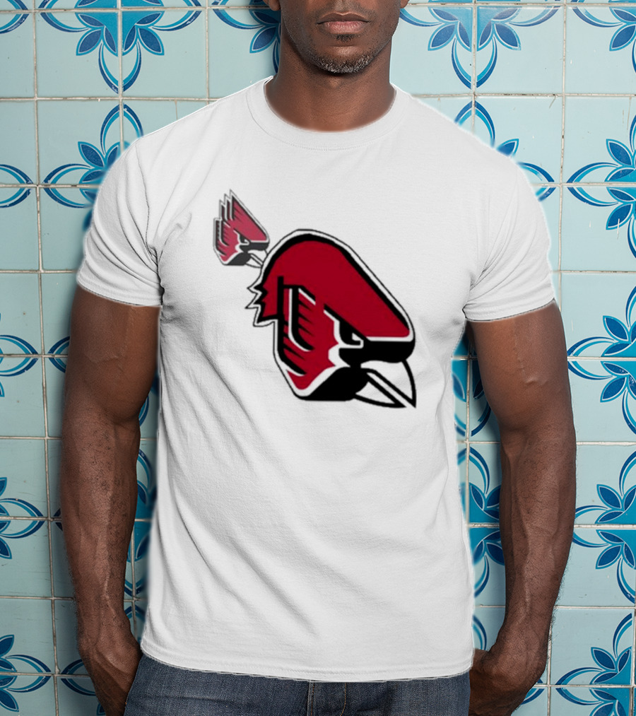 Ball State Cardinal With A Mustache Logo Concept T-Shirt
