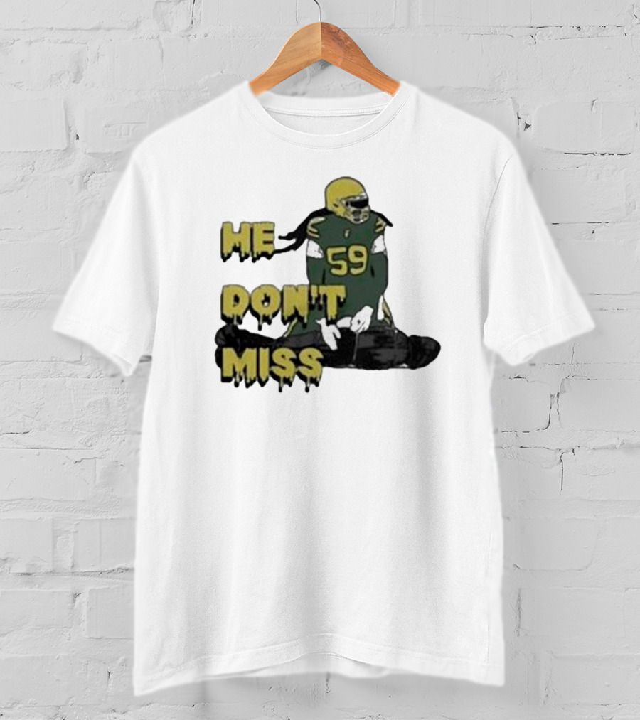 Campechecollective He Don’t Miss Campbell Linebacker 59 T-Shirt