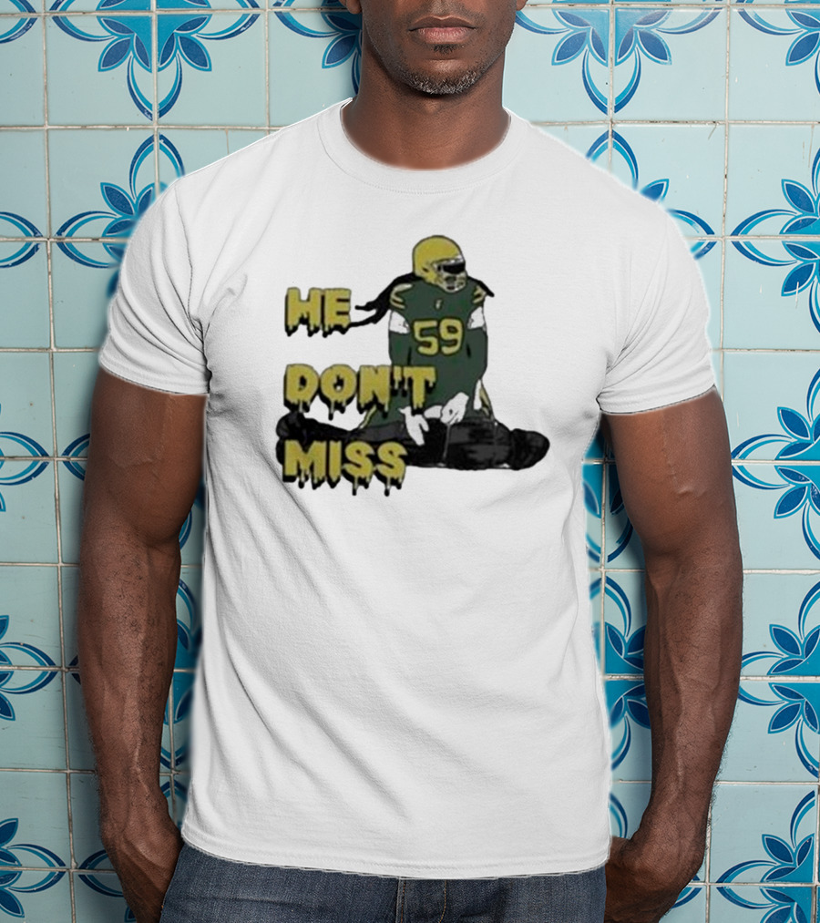 Campechecollective He Don’t Miss Campbell Linebacker 59 T-Shirt