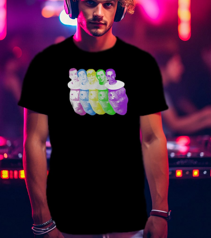 Colorful Devo Spuds Five Potato Heads T-Shirt