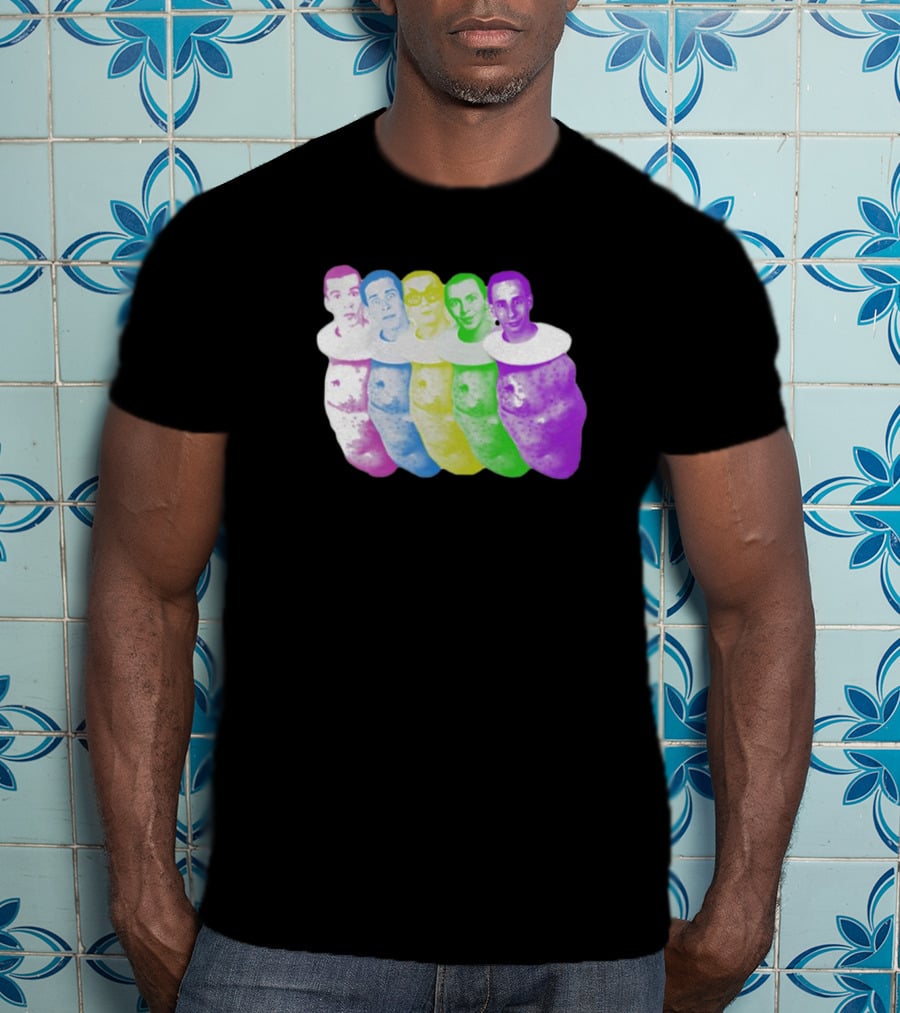 Colorful Devo Spuds Five Potato Heads T-Shirt