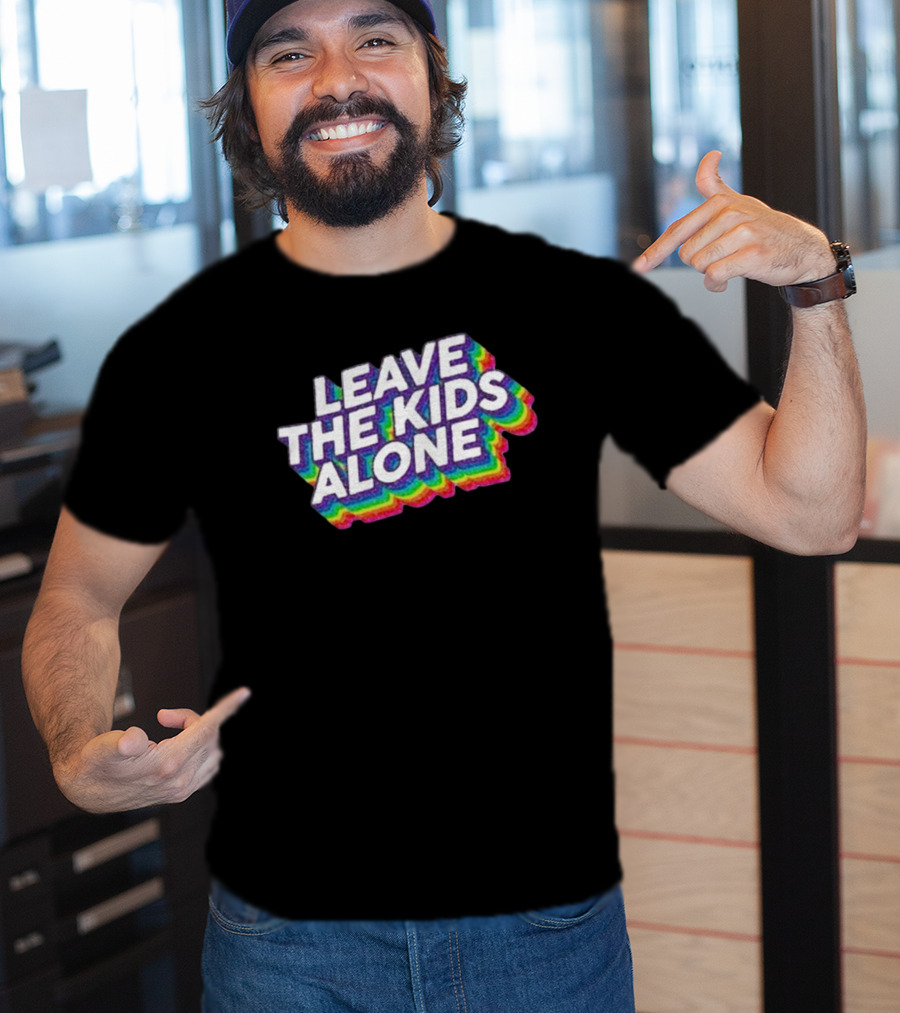 Gaysagainstgroomers Merch Leave The Kids Alone T-Shirt
