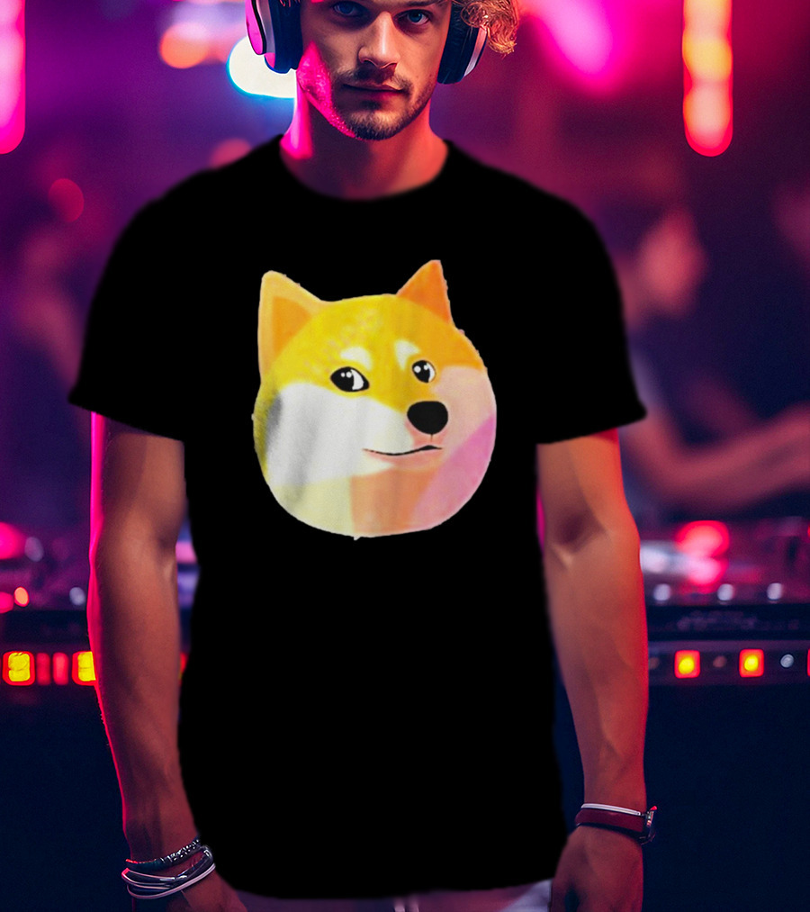 Getdoge Merch Doge Meme Coin Shiba Inu Face T-Shirt