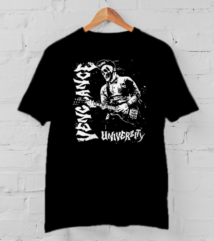 Vengeance University Skull Guitarist 1969 T-Shirt