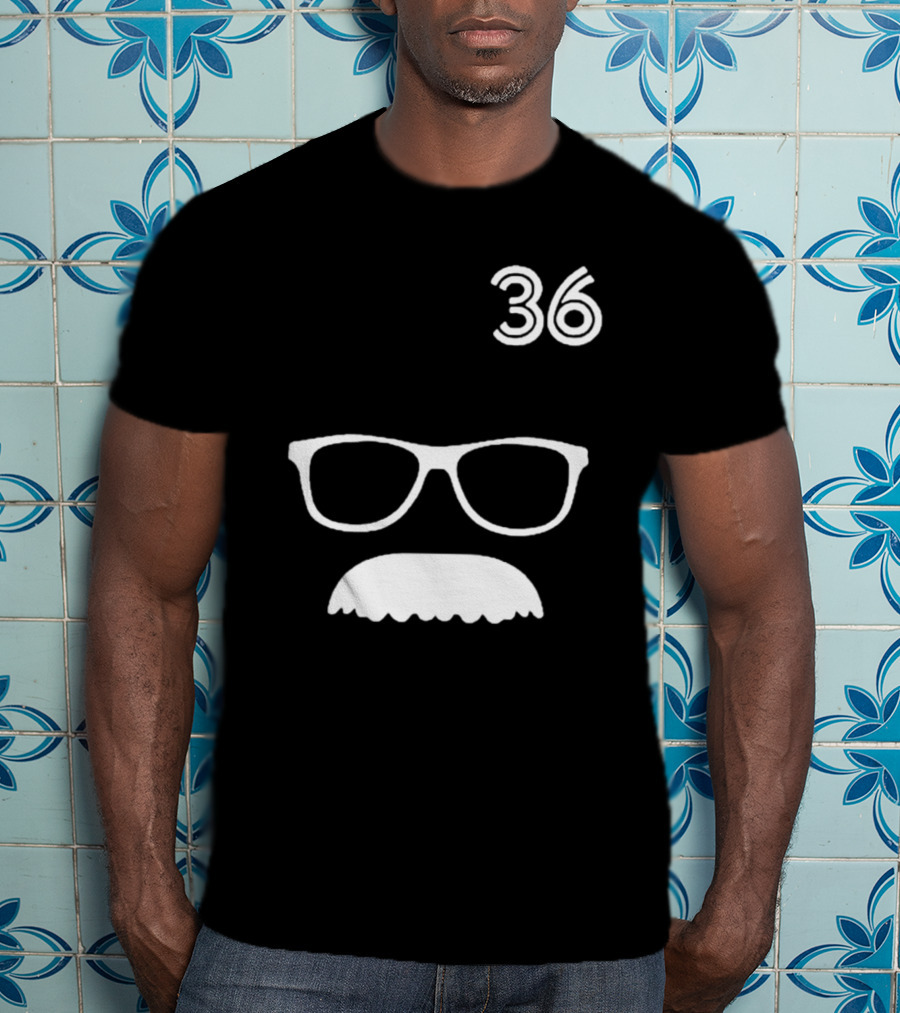 Trending Jays Fans Wearing 36 Davis Schneider Glasses And Moustache T-Shirt