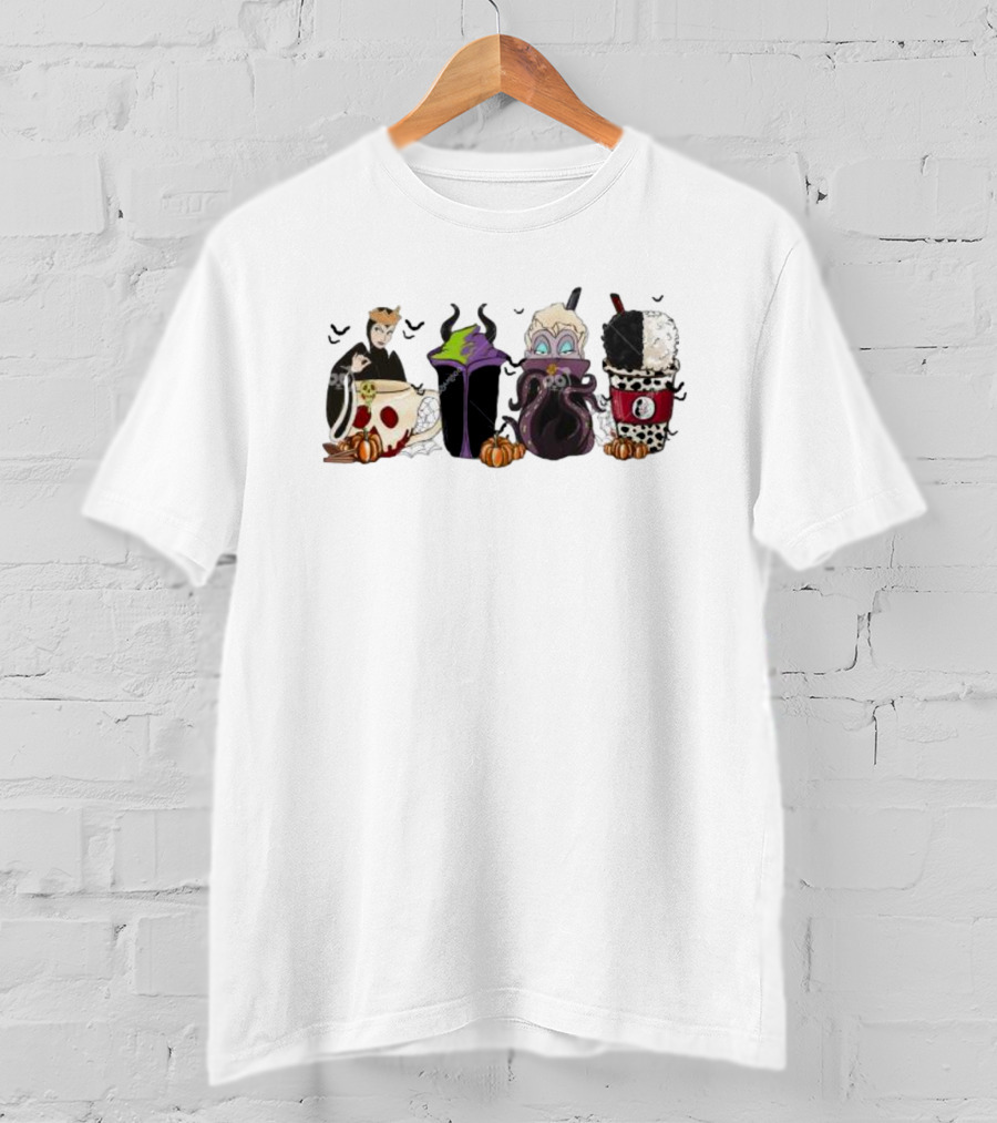 Bad Witches Halloween Villains Coffee Cups T-Shirt