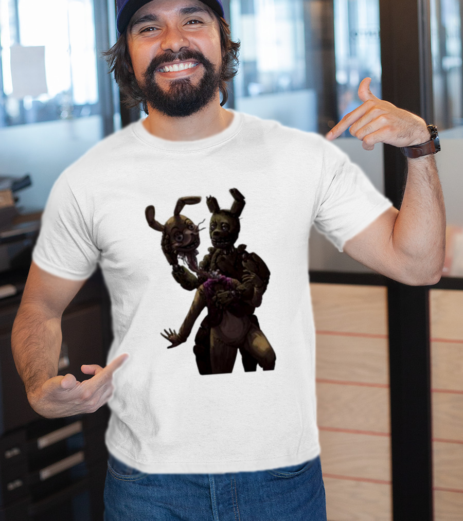 Gumchew Springtrap Malhare Battle Showdown Iconic Horror Character Face-off T-Shirt