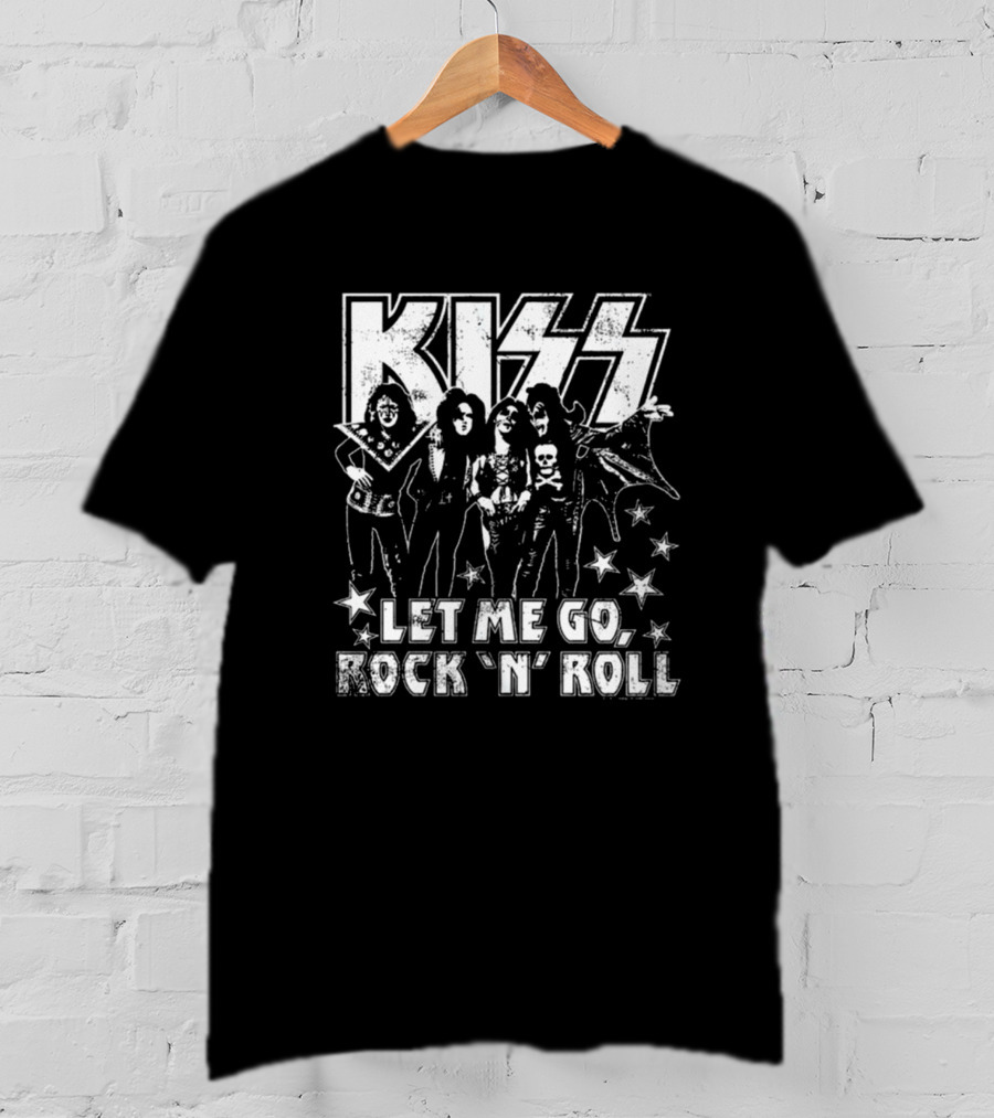 KISS Band Let Me Go Rock 'N' Roll Vintage Style Stars T-Shirt