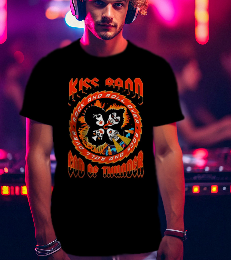 Kiss Band Rock And Roll Over God Of Thunder T-Shirt