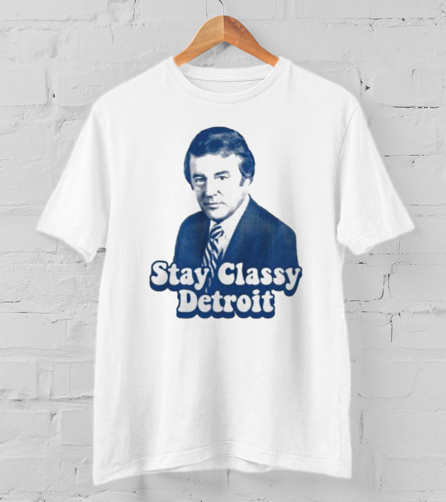 Stay Classy Detroit Vintage Bill Bonds Image T-Shirt