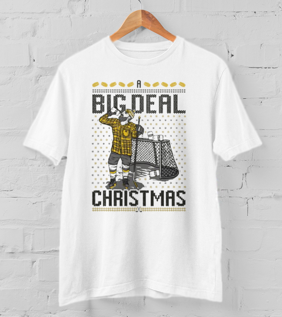 A Big Deal Christmas Hockey Player Flannel T-Shirt