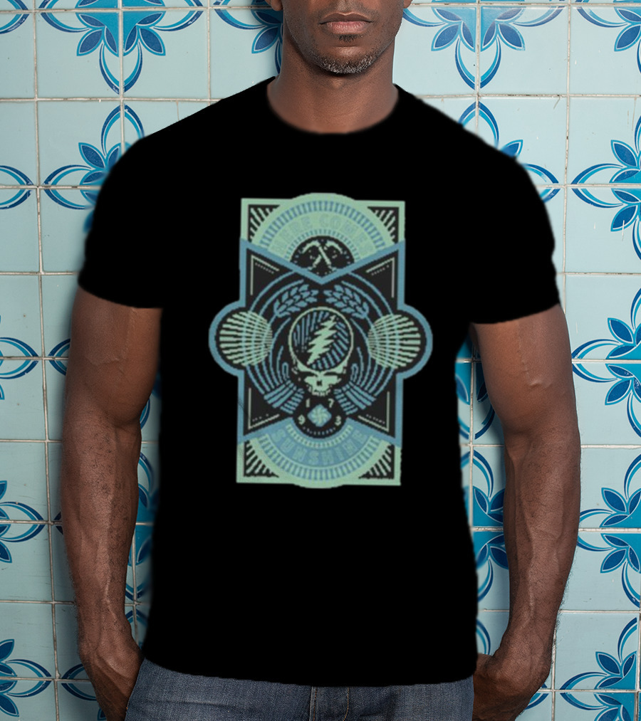 Grateful Dead Here Comes Sunshine Lightning Skull Mandala T-Shirt