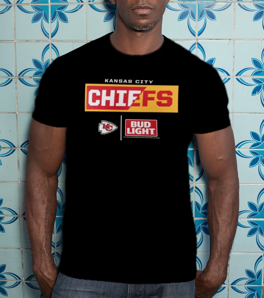 Kansas City Chiefs Bud Light NFL Partnership T-Shirt