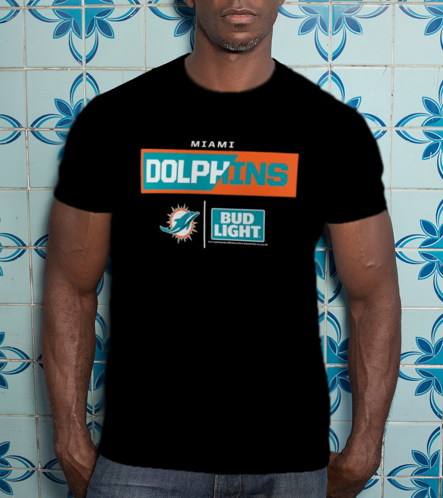 Miami Dolphins Bud Light NFL Collaboration T-Shirt
