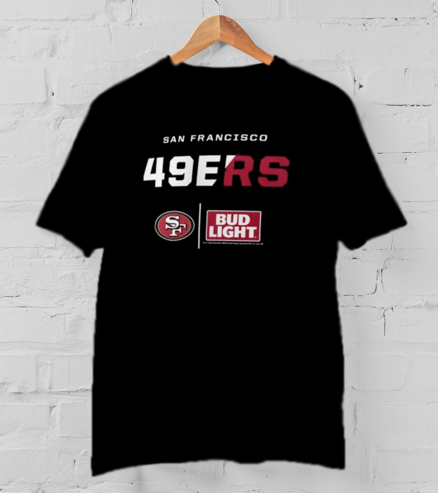 San Francisco 49ers Bud Light NFL Collaboration T-Shirt