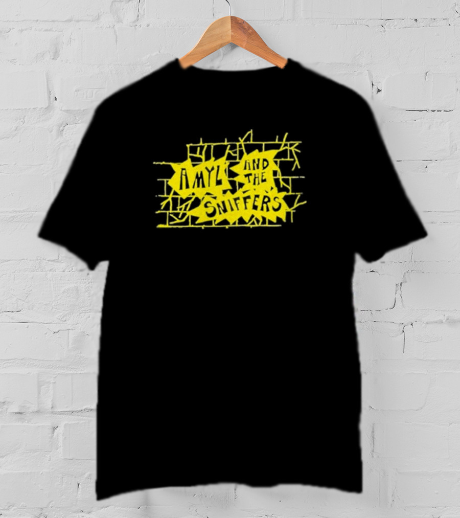 Amyl And The Sniffers Bricks Yellow Broken Brick Wall T-Shirt